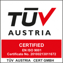 Logo certificazione TUV Austria 2024
