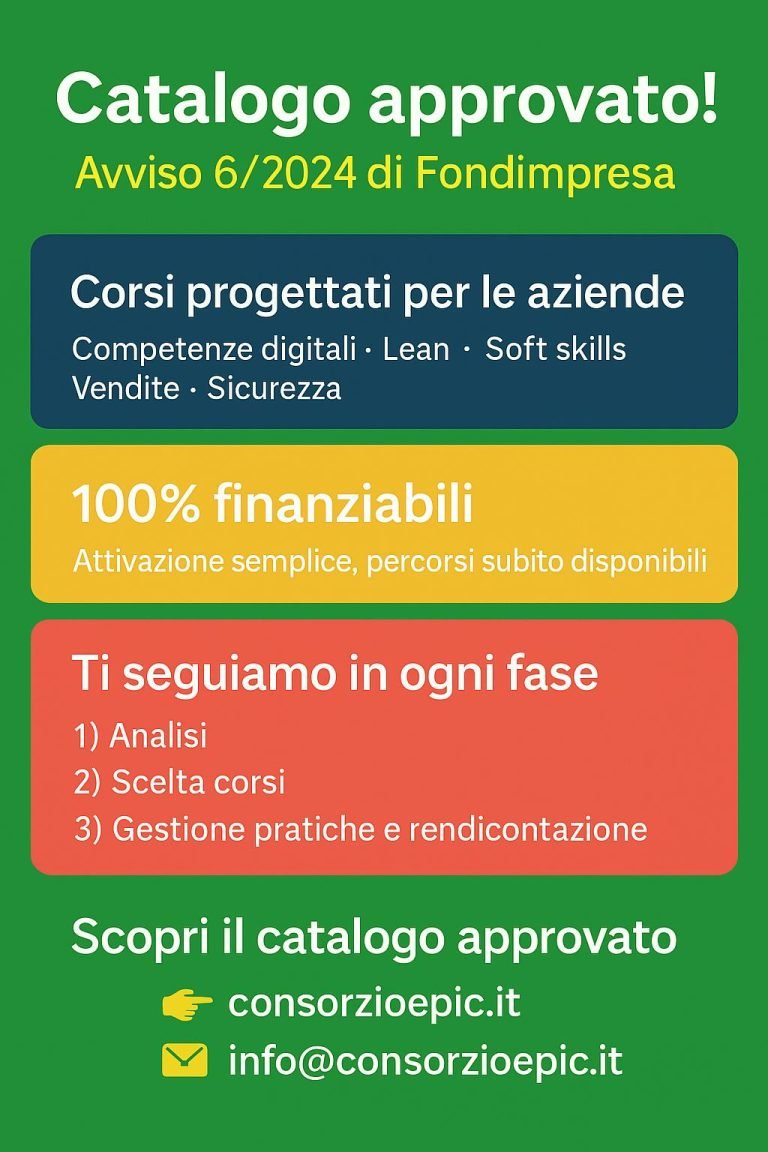 Infografica approvazione catalogo corsi